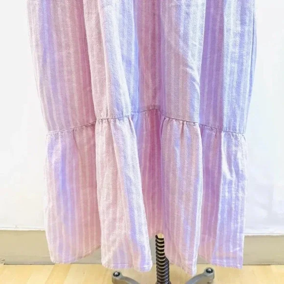 NWT SONOMA Women Sleeveless Pullover Purple Elastic Waist V-Neck Long Dress 2X - Picture 7 of 12